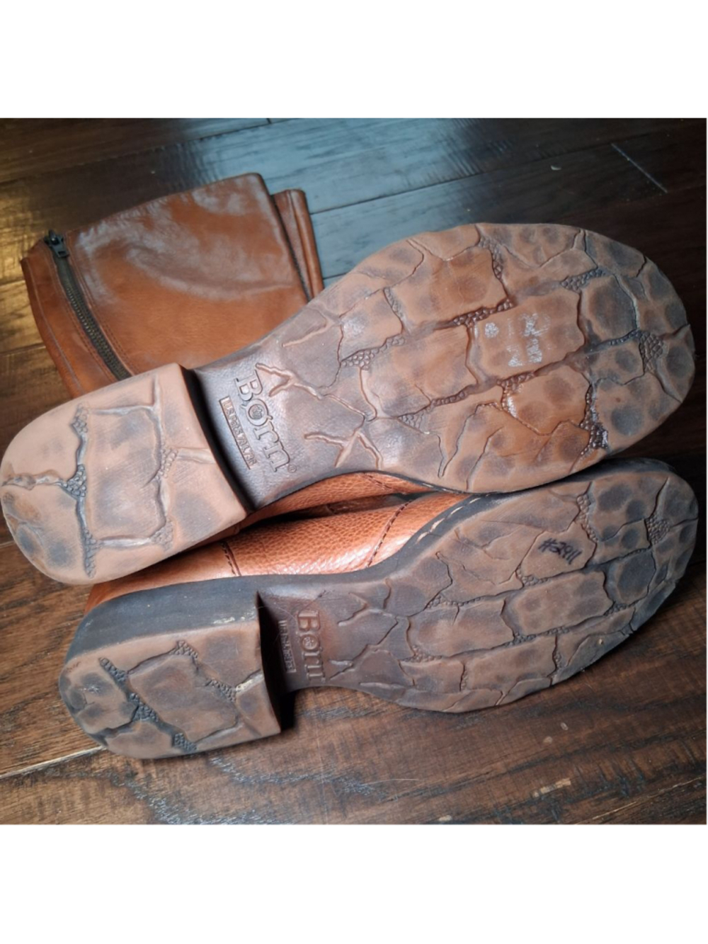 Born Laurette Cognac Leather Riding Boots - Picture 6 of 10